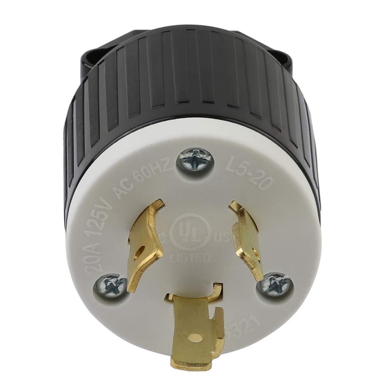 Nema L5-20P 20 Amp 125 Volt Connector, L5-20 Locking Power