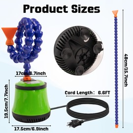 GQIRIL Water Table Pump for Toddlers - Water Outdoor Pump for Kids, Non-Stop Summer Splash Play Tables Accessories with 360 Degree Adjustable Tube, Automatic Fun Game Waterpark Toys (2 Plug, 40W)