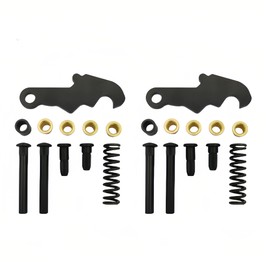 Lskioer 2 Set Door Hinge Repair Kit, LH & RH Latch Well Door Hinge Repair Kits w/Pin Bushing Cam Studs Spring Set Fits For Ford 1964-1967, for Mustang Mercury Comet