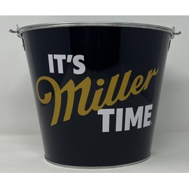 Miller Lite “It’s Miller Time”  5 Qt. Metal Beer/Ice Bucket - New