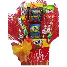 Delight Expressions® "Make a Wish" Birthday Gift Basket - Birthday Candy Bouquet