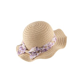 Sterntaler Girls Kids Straw Hat with Wave Edge Hat, sand