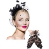 Boao Fascinator Hat for Women Feather Funeral Veil Hat Tea