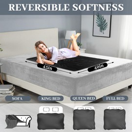 Tisancy Love Black Waterproof Bed Blanket, Throw Size XS 45'' x 40'' Double Side Reversible Leakproof Flannel Fleece Splash 3 Layer Lightweight Blanket, Absorbs 18oz