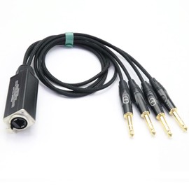 BestParts 4 Channel 1/4" TRS Audio to Multi Over RJ45 Ethercon Cat5/6 Extender Cable- 6.35mm TRS Network Extender Adapter for Stage Sound and Recording Studio