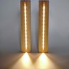ZEERSHEE 2 Pcs 9.4 Inch Wooden Rectangle LED Light Display