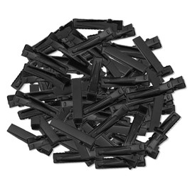 Samucos 50-Piece Set Hair Clips, Clip Bases, Metal Parts, Hairpins, DIY Handmade Hair Accessories, Decoration Materials, Adult, Commercial Use, Craft Supplies (Black approx. 3.11 cm)