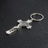 JINZHOUFZ St. Benedict's ancient silver cross keychain pendant ornament, religious