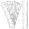 10 Pack Clear Plastic Ruler, Straight Ruler,Transparent Plastic Ruler Kit