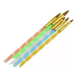 noved Set Con 5 Pinceles Profesionales Kolinsky Uñas 4,6,8,10,12
