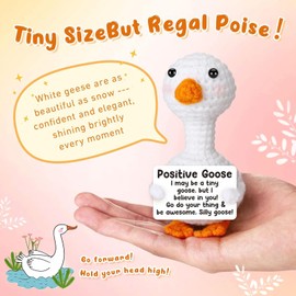 Crochet Animals,Emotional Support Gift,Mini Goose Crochet Gifts Cute Stuff Motivational Gifts for Women Men Birthday Presents