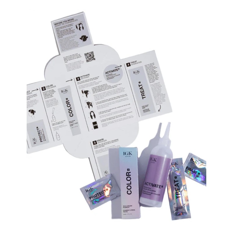 IGK Permanent Hair Dye Color Kit | 1NA Volcanic -