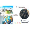 Exerz Cork Globe 14cm Pinnable, English Map, Pins Included, Natural