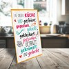 In dieser Küche wird gefeiert - Home Sign with Quote