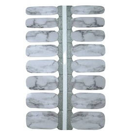 MY NAILS Nail Foil - White Marble - Pattern / White