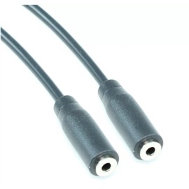 My Cable Mart 6inch 2.5mm SLIM MONO TS (2 conductor) FEMALE to FEMALE Audio Cable