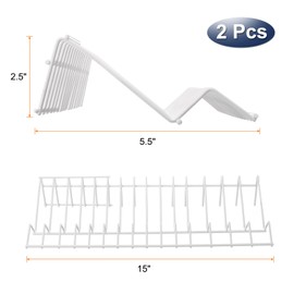 sourcing map 2pcs Plier Organizer Rack 15-Slot Plier Rack Cutters Organizer Steel Coating for Regular Spring Wide Handle Pliers Hex Cross Screw Driver RC Tools Kit Organizers, White