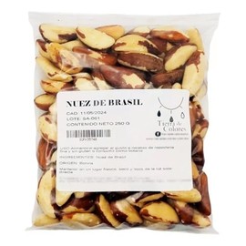 Nuez de Brasil cruda pelada sin sal y sin tostar 250g de cosecha reciente