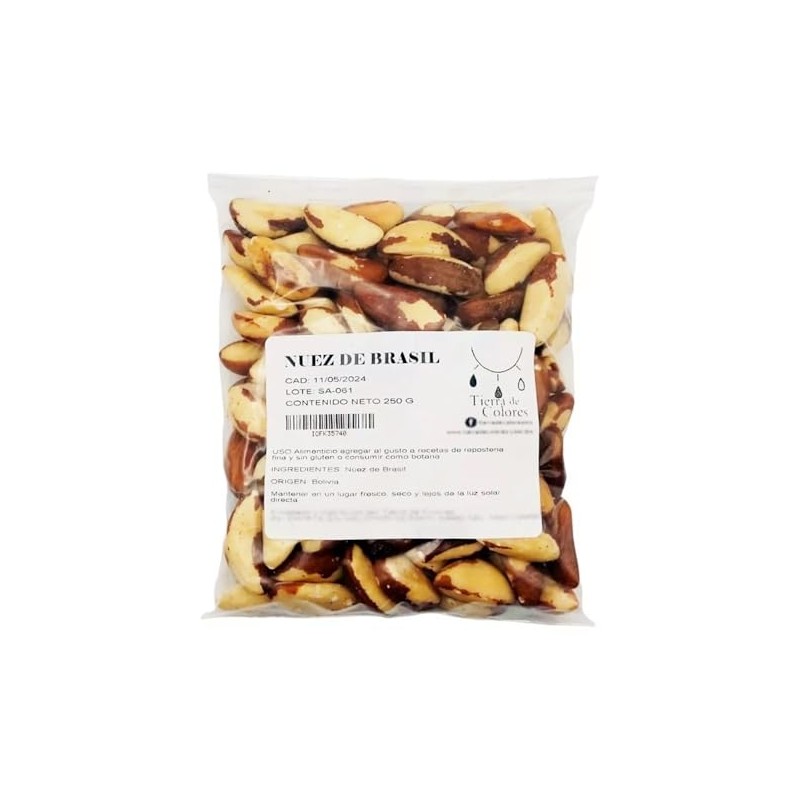 Nuez de Brasil cruda pelada sin sal y sin tostar