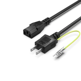 [With Ground Wire] Superer Dell Replacement Power Cable for OptiPlex 7010 7020 3050 3060 5000 3010 3020 5040 9010 9020, Inspiron 3760 3880 3881 3891, Desktop PC 3040 3040 300 60 30 70 5040 5050, New