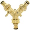 Pipe Fittings Brass 3/4" Threaded Y Irrigation Valve Manifold 5/8"