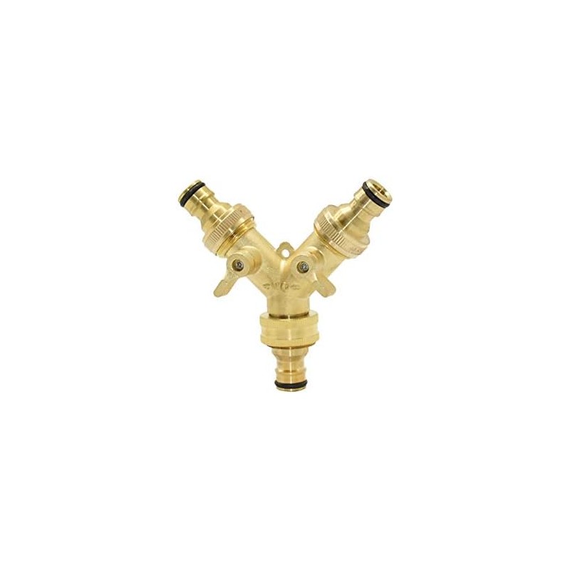 Pipe Fittings Brass 3/4" Threaded Y Irrigation Valve Manifold 5/8"