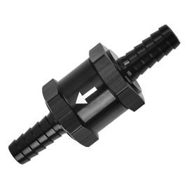 Pvotawp 3/8" Check Valve - Non Return Inline for Air, Fuel, Oil, Diesel, Gas, E85, Petrol, Water - Aluminium Silver (10mm)