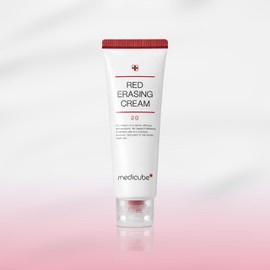 MEDICUBE Red Erasing Cream 2.0, Crema Facial Coreana con Niacinamida, Vitamina E y Betacaroteno, para Marcas Post-Imperfecciones y Tono Desigual, 50 ml