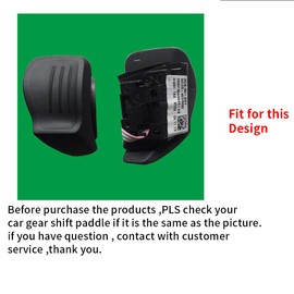 HIBEYO for VW Golf 5 MK5 Golf 6 MK6 R GTI R20 Jetta MK5 Passat B6 B7 CC 3C V6 Polo 6R GTI Sharan Eos Tiguan Touareg Touran 1T2 Highline Scirocco Beetle Seat Leon Paddle Shifters Trim Cover - Red