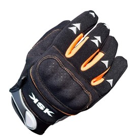 KSK Cross Gloves - Transitional Motorcycle Gloves Scooter Orange Size XXL (22-23cm)