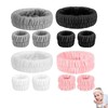 Spa Facial Headband 12 Pieces Spa Headband Wrist Washband Set