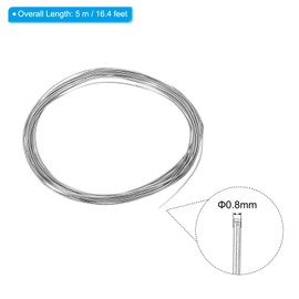 PATIKIL 99.99% High Density Zinc Wire 21 Gauge Jun Zinc Wire 0.8mm Soft Bead Wire Laboratory Science Experiment Zinc Wire Tool (16.4ft/roll)