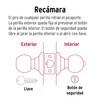 Hermex Basic BALT-LB-RP, Cerradura pomo, recámara, tubular, latón brillante