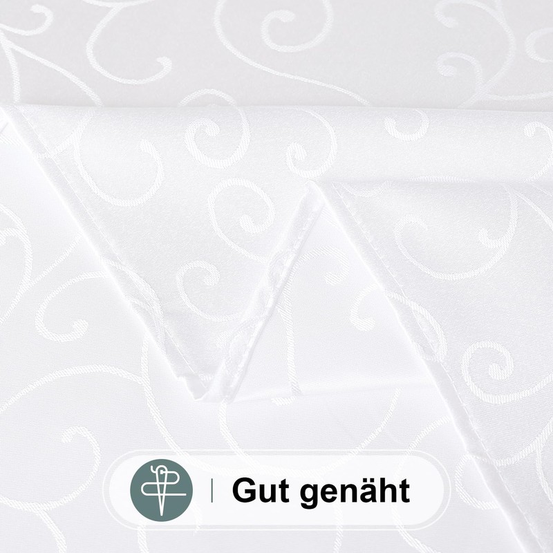 Homaxy Table Cloth Rectangular 130x200 cm, Washable Polyester Jacquard Tablecloth,