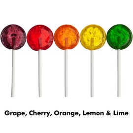 A Great Surprise Classic Lollipops - 3 Pounds - Halloween Lollipops - Trick or Treat Individually Wrapped Candies - Flat Round Bulk Suckers For Kids, Doctors Office, Schools, Banks