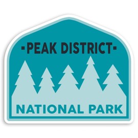 2 x 10cm Peak District England Vinyl Stickers - Hiking Luggage Sticker #30191 (10cm Wide)