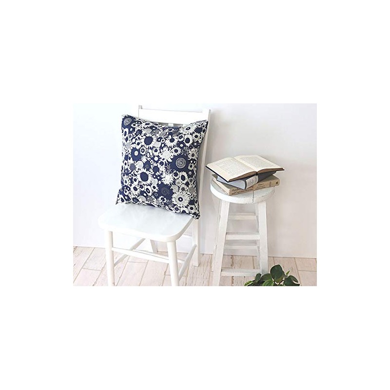 DDintex FLORET LONDON Cushion Cover Small Sass Navy 45x45cm [Liberty