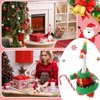 4 Sets 7 Inch Desk Goose Outfit for Christmas Winter,Warm