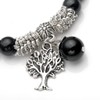 JSDDE Black Agate Tree of Life Stretch Bracelet Reiki Healing
