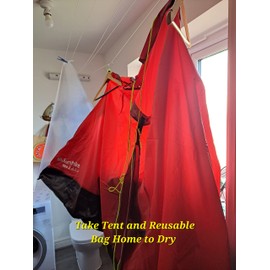 MDC Retail TENT STORAGE BAG, WET TENT BAG, HEAVY DUTY 500 GAUGE STRONG REUSABLE WATERPROOF - X LARGE PLASTIC BAG WITH CABLE TIE - MUSIC FESTIVAL CAMPING - 1219MM X 914MM (36" X 48")
