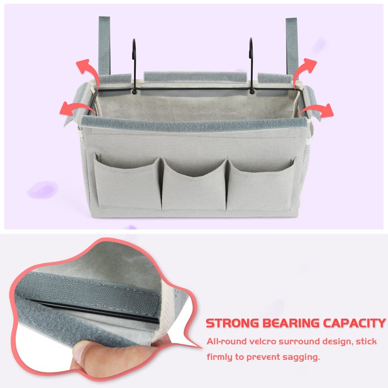Loghot Bedside Caddy/Bedside Storage Bag Hanging Organizer for Bunk and