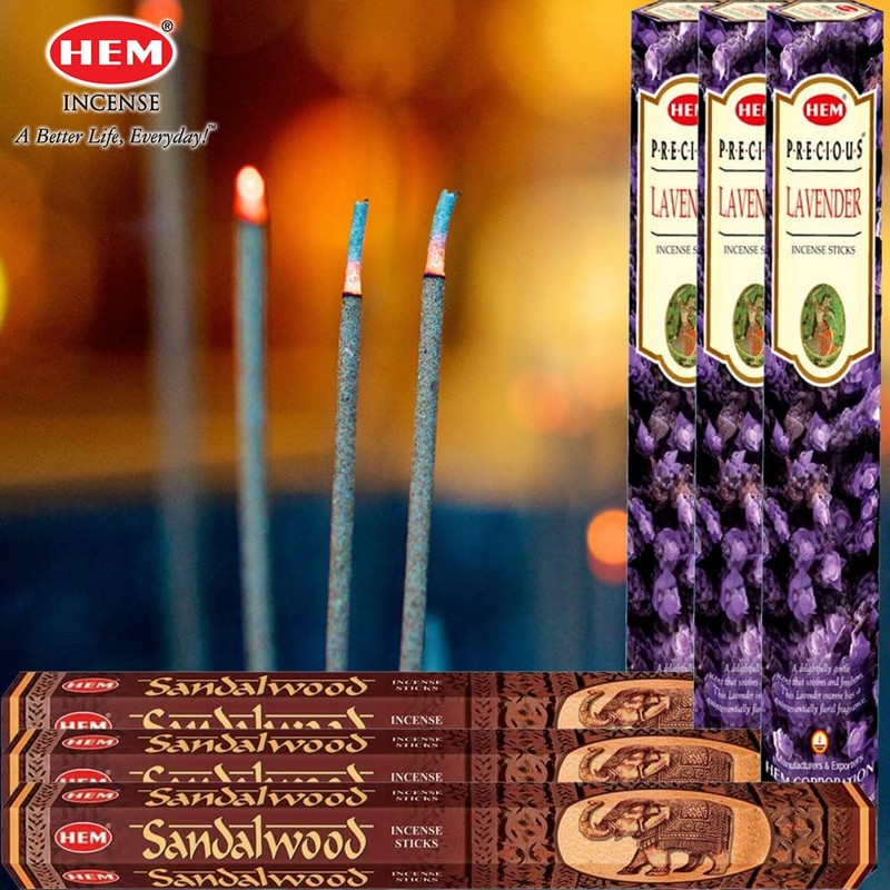 Hem Lavender & Sandalwood Incense Sticks (Pack of 2 Boxes)