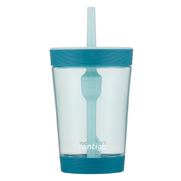 Contigo Kids Spill-Proof 14oz Tumbler with Straw and BPA-Free Plastic, Fits Most Cup Holders and Dishwasher Safe, Honeydew
