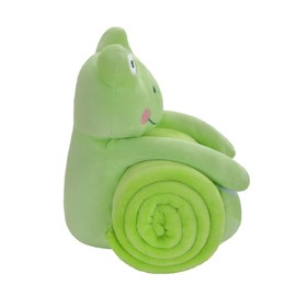 Stuffed Animal Toy and Blanket Set, Plush Toy and Cozy Throw Blanket Combo, for Kids or Girlfriends on Birthdays and Festivals, Snuggle Pet & Comfort Sleeping Toy (Frogatto)