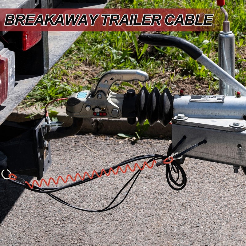 PATIKIL 5 ft Breakaway Trailer Cable, Trailer Brake Away Cable