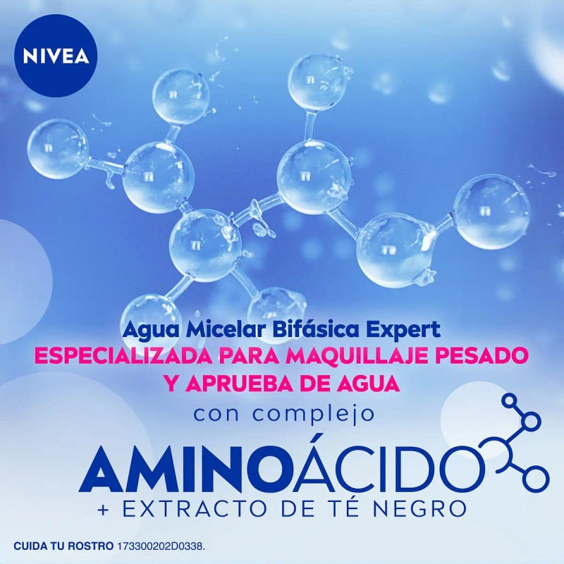 Agua Micelar Bifásica NIVEA Micellair Black Expert 400 Ml