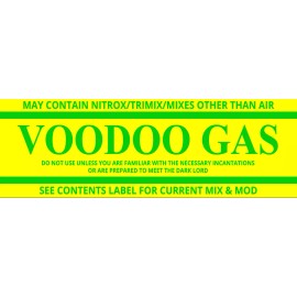 Unbranded Voodoo Gas Decal for Scuba Diving (Trimix, Nitrox, Enriched Air, etc)