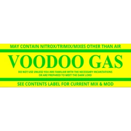 Unbranded Voodoo Gas Decal for Scuba Diving (Trimix, Nitrox, Enriched Air, etc)