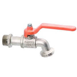 URREA 21.13 Llave de 1/2", Niquelada de Esfera para Manguera, Latón