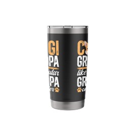 Cool Corgi Grandpa Of A Corgi Grandfather Stainless Steel Insulated Tumbler
